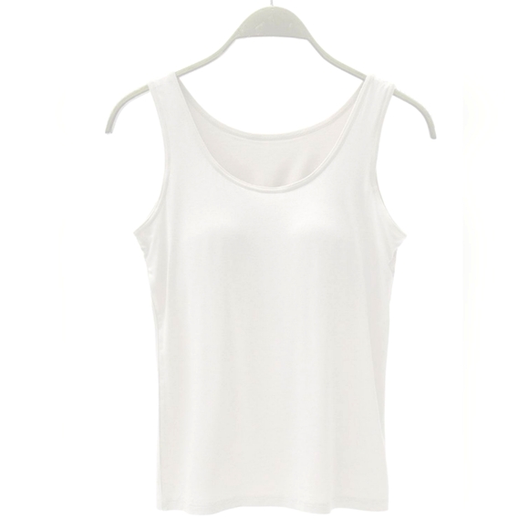 Full Size Wide Strap Modal Tank with Bra - Picture 1 of 4